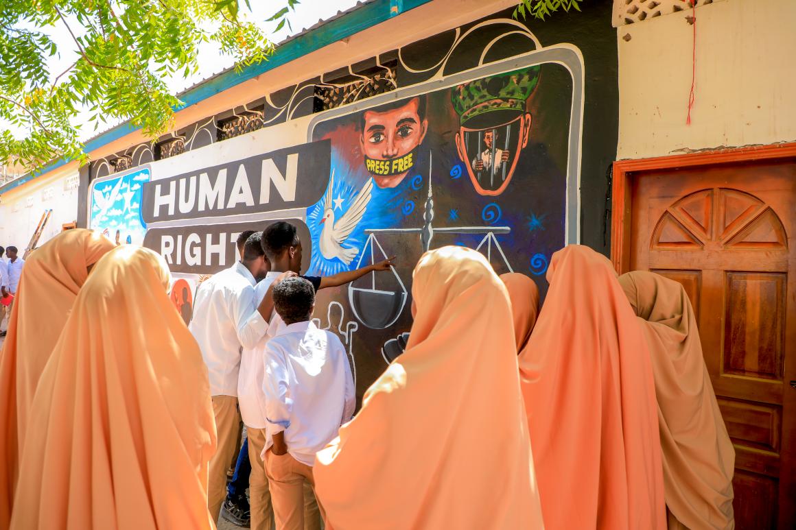 Human rights wall art