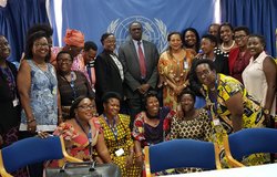 Special Envoy Michel Kafando meets with representatives of women's advocacy groups in Burundi, 6 Sept 2018. UN Photo/Napoleon Viban